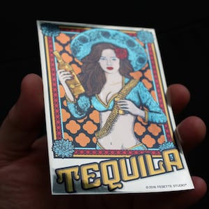 Tequila Mirror Sticker