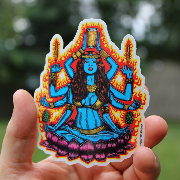 Beer Goddess Die Cut Sticker