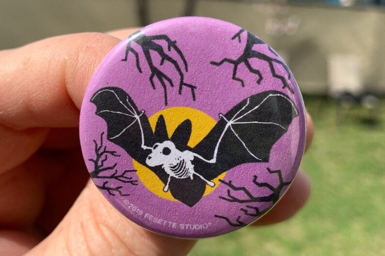 Bat Skeleton Button image 3