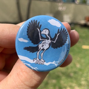 Bird Skeleton Button