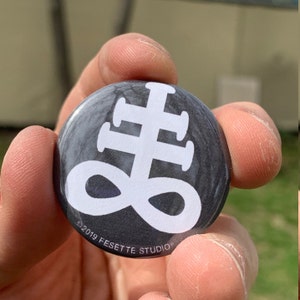 Occult Leviathan Cross Button
