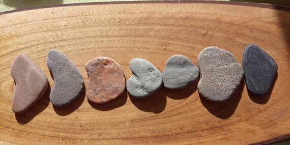 8 Hearts Sea Stone Rare Beach Find Gift from Oporto Portugal Heart Shaped Sea Pebbles White Grey Smoky Colors Quartz