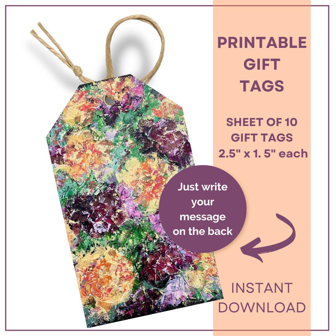 Printable Gift Tags Digital Download | Print at Home Instant Download ...