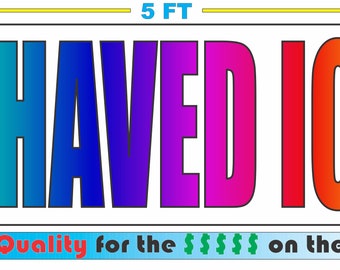 Hawaiian Shaved Ice Blue Corrugated Plastic Yard Sign //Free Stakes