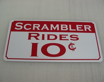 Carnival Ride Sign Etsy
