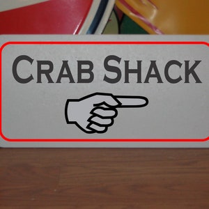 Crab Shack arrow Metal Sign for Trailer Food Truck Bar Store Restaurant