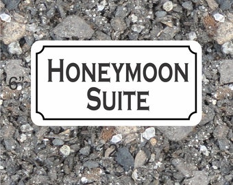 Letrero de metal SUITE LUNA DE MIEL para hotel, motel, albergue, posada