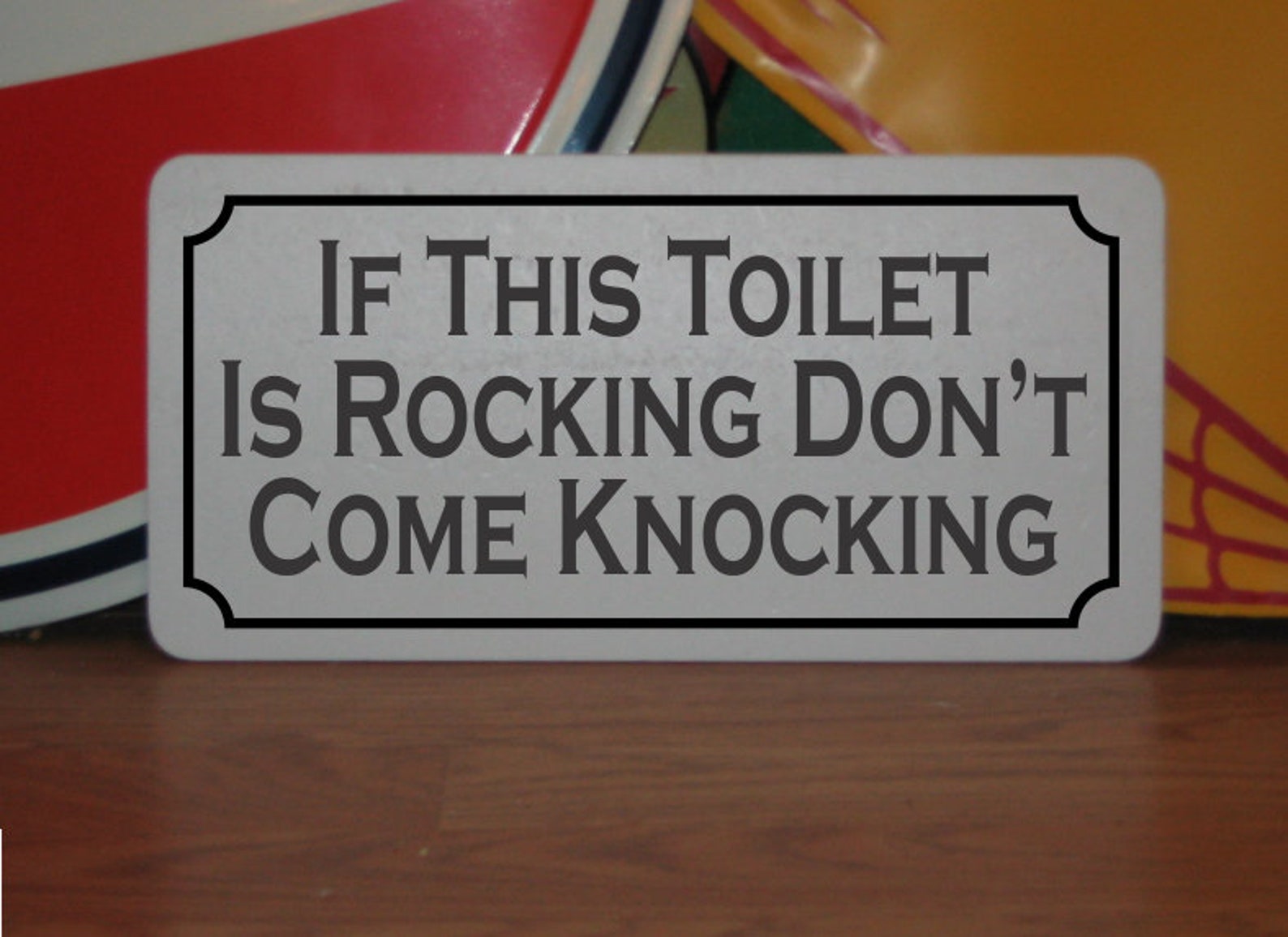 If This TOILET is Rocking Don't Come Knocking Metal Sign Etsy