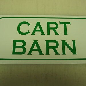 CART BARN Metallschild Golfclub Countryclub Countryklub