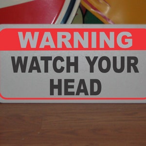 Watch your Head Metal Sign for Navy Military Room Us USA American Chief Petty Officer