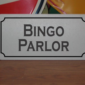 Bingo Parlour Metallschild