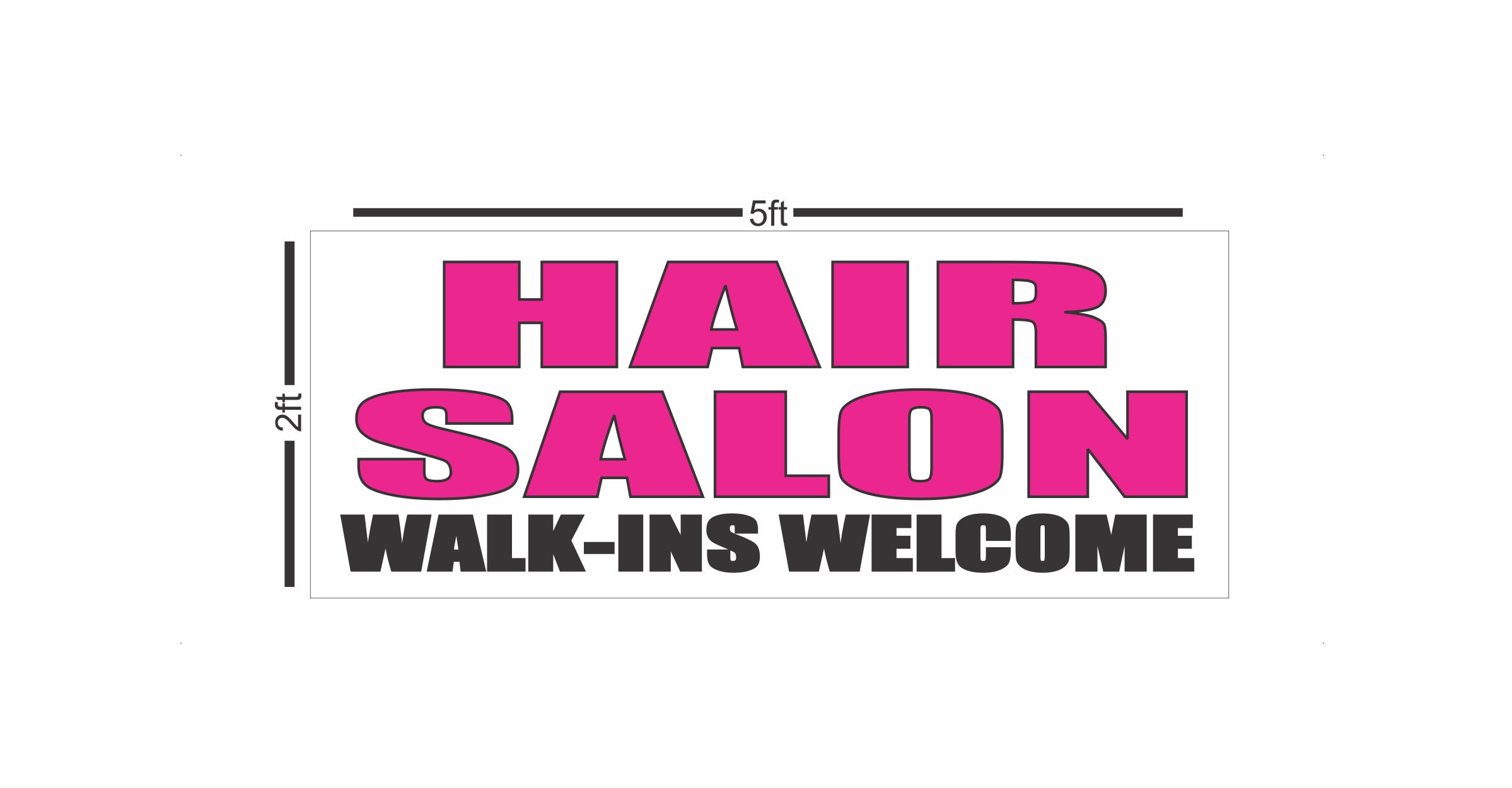 Hair Salon Walk ins Banner Sign Etsy