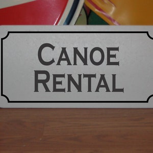Canoe Rental Metal Sign