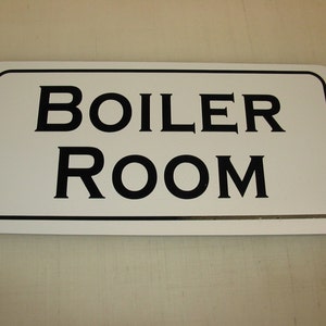 BOILER ROOM Metal Sign