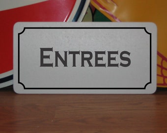Entrees Metallschild Restaurant
