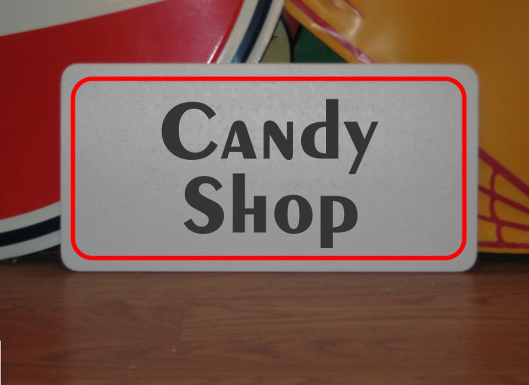 Candy Container Sign Candy Shop Metal Sign - Etsy