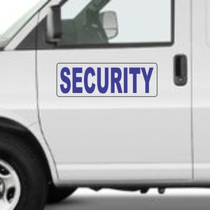 Blue 6&quot;x18&quot; SECURITY Magnetic Vehicle Signs 4 car van SUV or truck