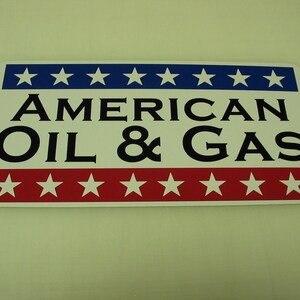 AMERICAN OIL GAS Vintage Gas & Oil Retro Metal Sign