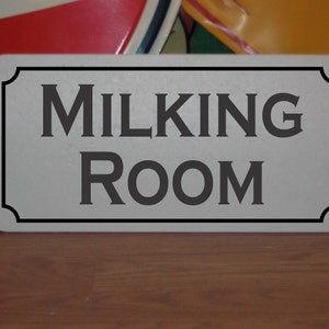 MILKING ROOM Metal sign for COW Farm Ranch Barn