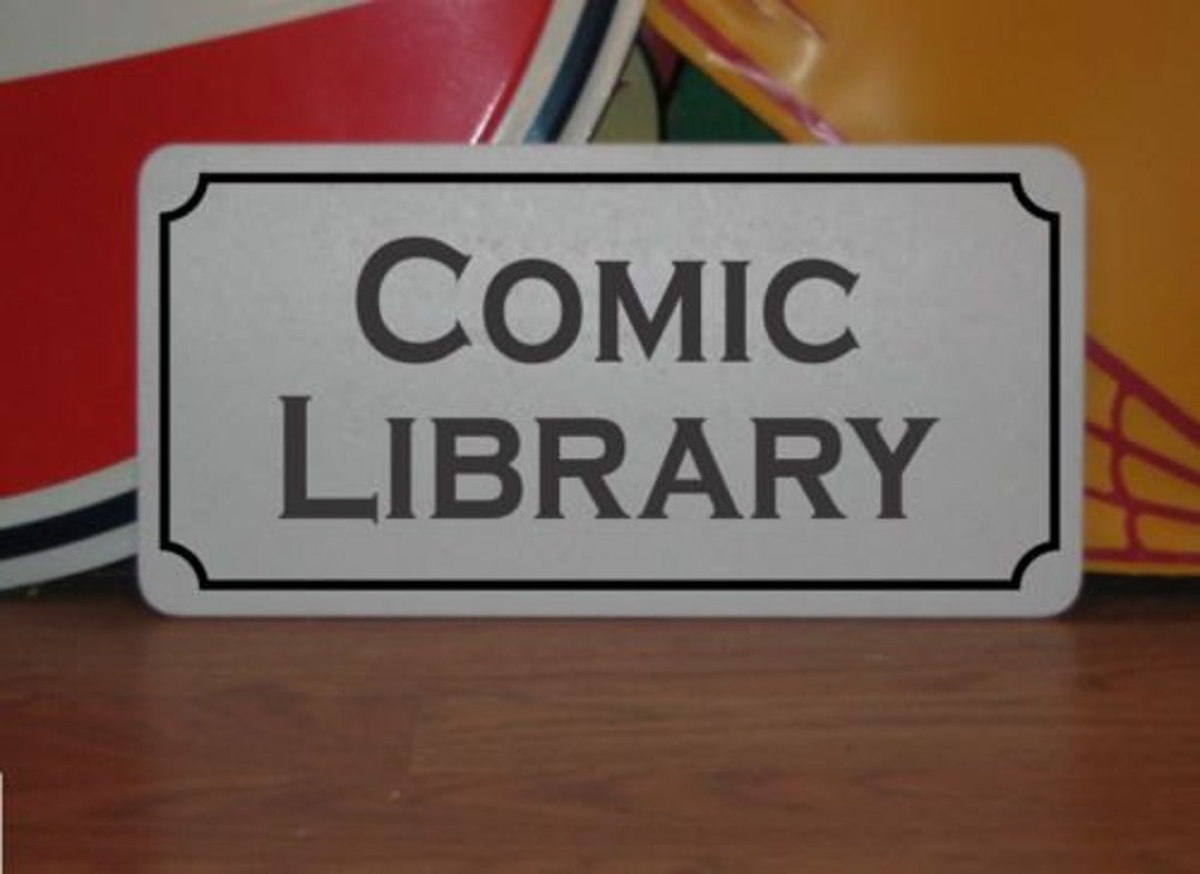 Comic Library Metal Sign Decor Man Cave Home - Etsy