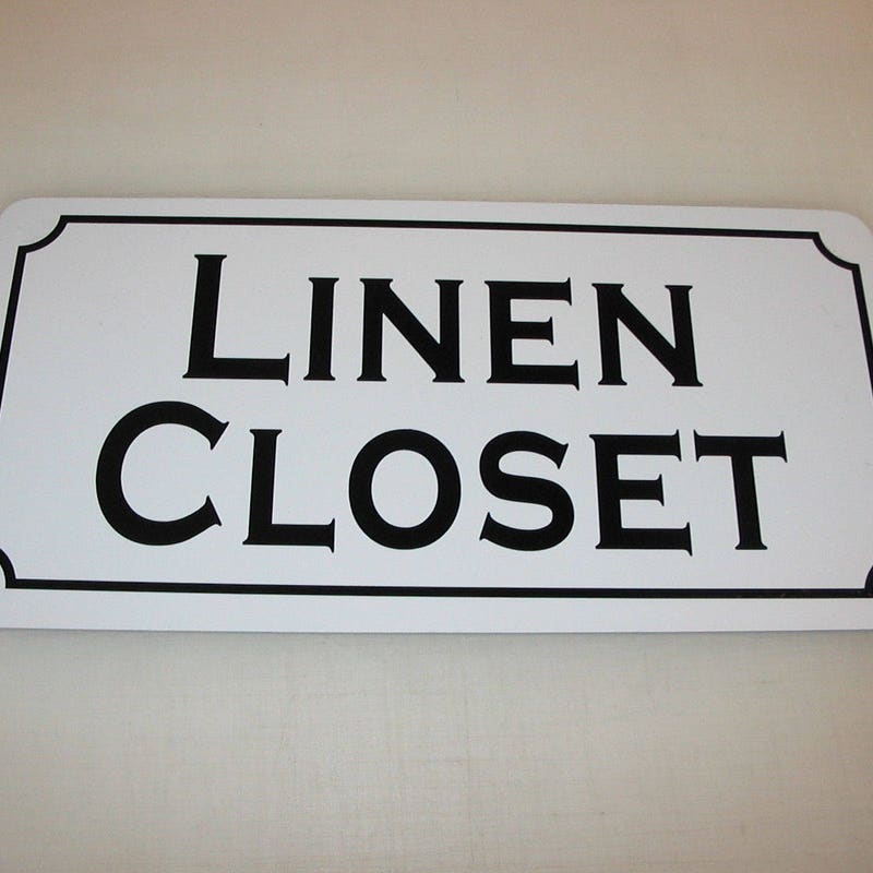 Linen Closet Sign - Etsy