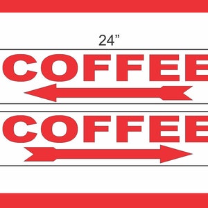 2-6 x 24 koffie met pijlrichtingaanwijzers Street Road Yard Corner