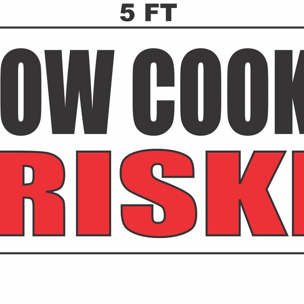 Slow Cooked Brisket Banner Sign bbq barbecue