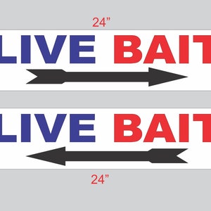 2-6 x 24 LIVE BAIT met pijlrichtingborden Street Road Yard Corner