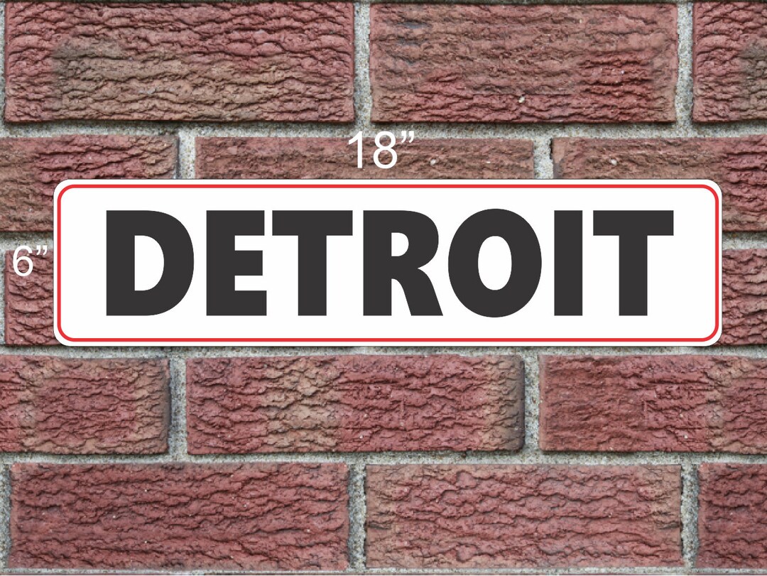 DETROIT Metal Sign - Etsy