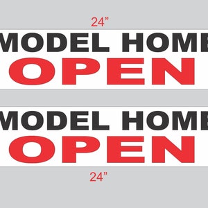2-6x24 MODEL HOME OFFEN GrundImmobilien Reiter Schild Schilder Straße Straße Yard Ecke Neue Verkäufe