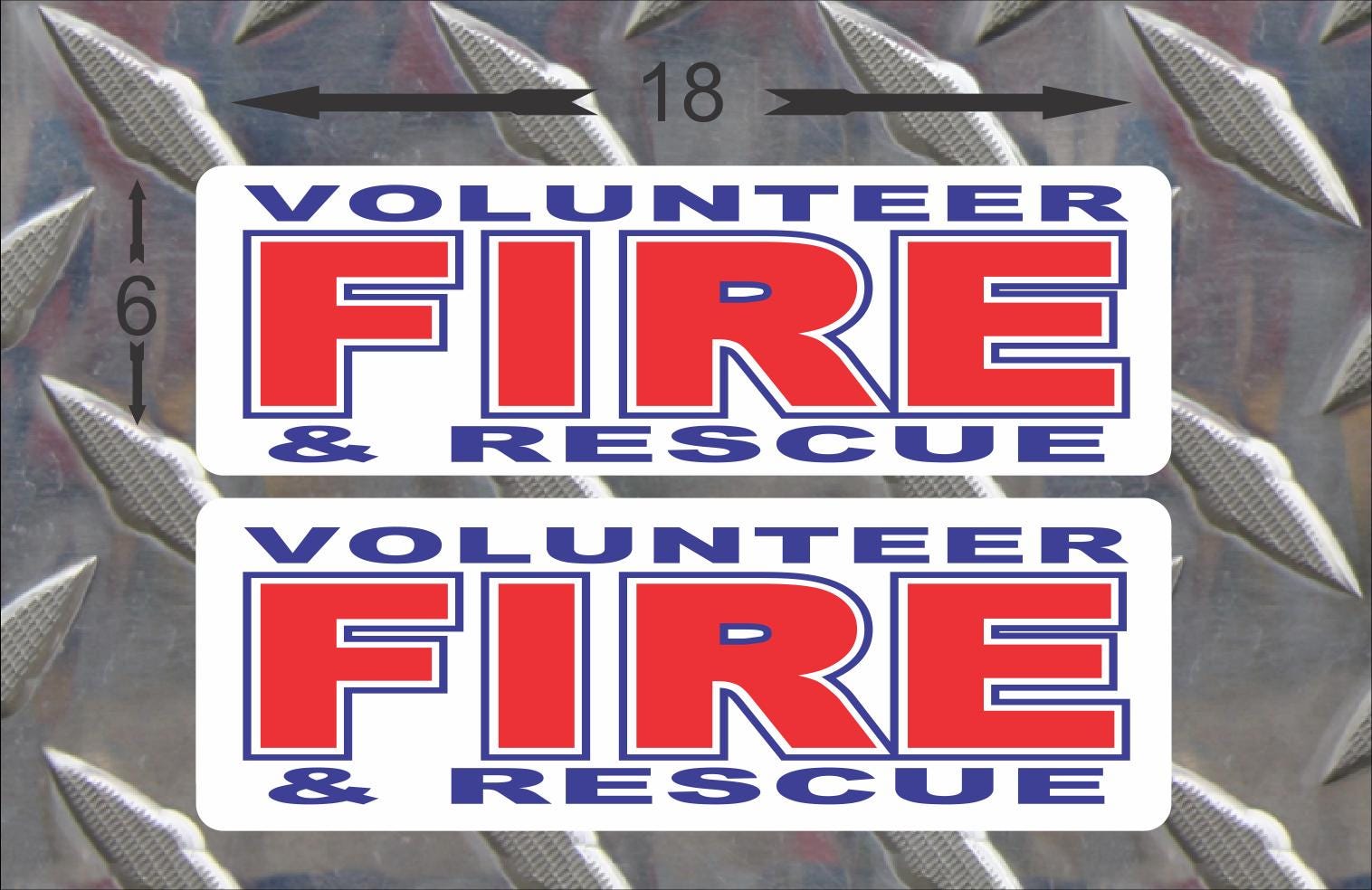VOLUNTEER FIRE & RESCUE Magnetic Sign Fireman Volunteer Car Truck Suv ...