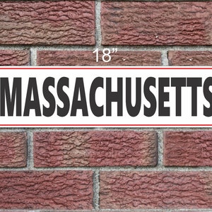 MASSACHUSETTS Metal Sign