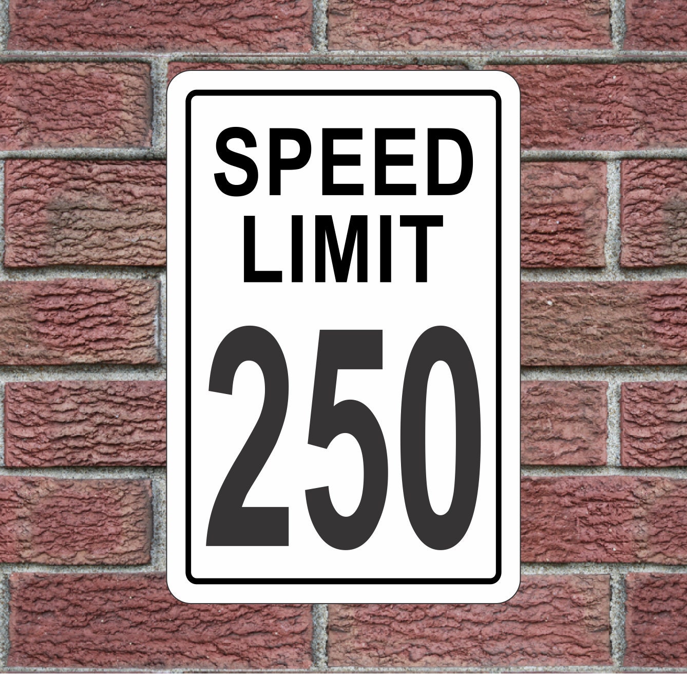 Speed Limit 250 Metal Sign, Novelty Road Decor (12x18) - Etsy