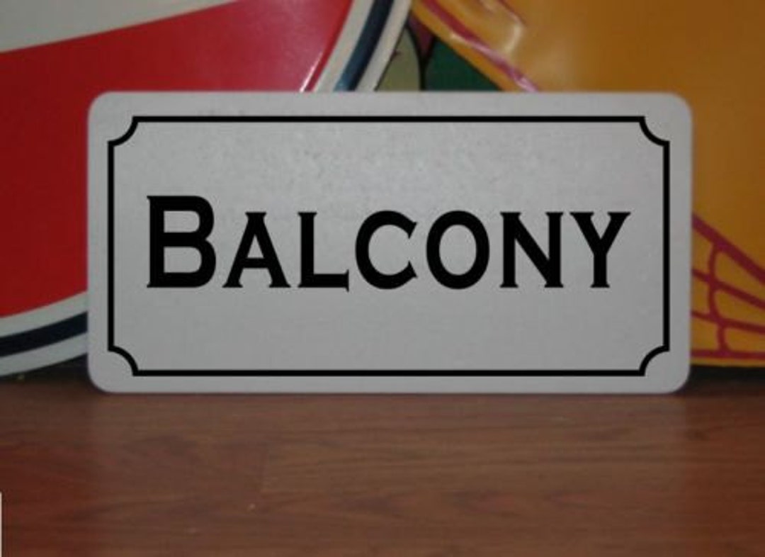 BALCONY Retro Vintage Design Metal Sign 6