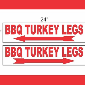 2-6x24 BBQ Truthahnbeine mit Pfeil Wegweisern Straße Straße Yard Corner