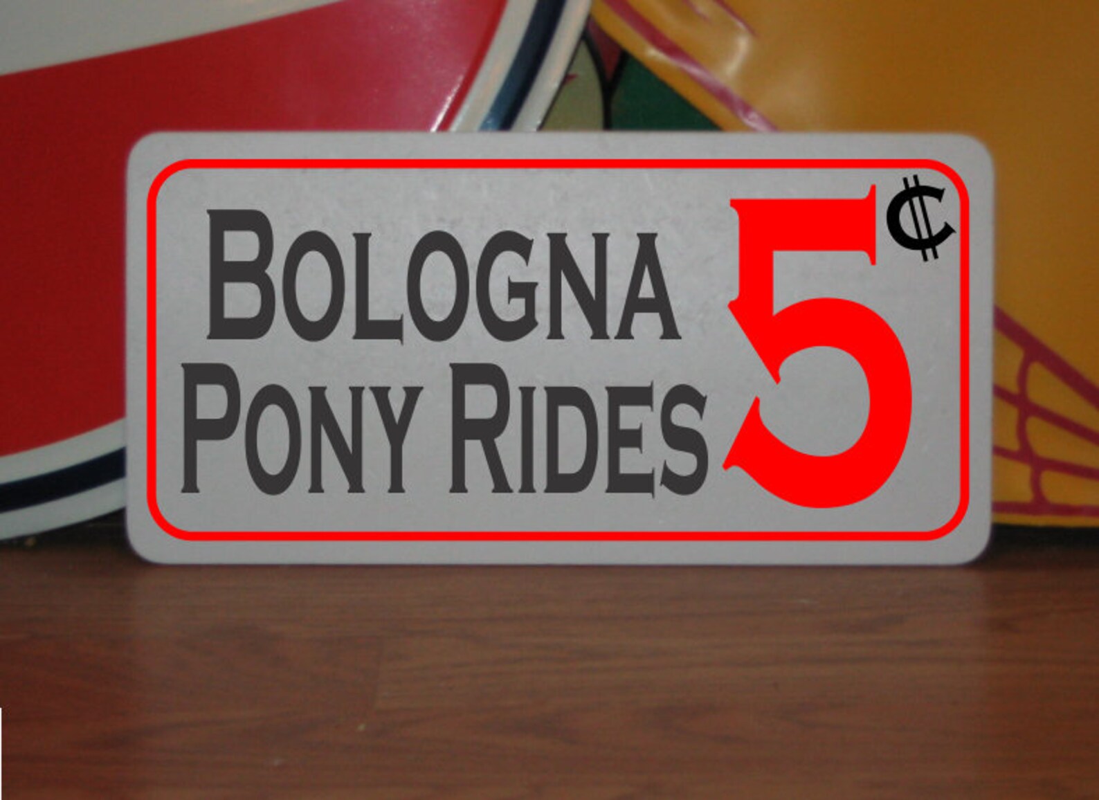 BOLOGNA PONY RIDES 5 Cents Metal Sign Etsy