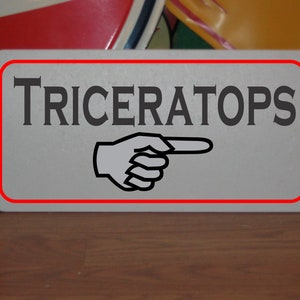 Triceratops Metal Sign