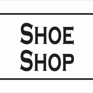 SHOE SHOP Metal sign f
