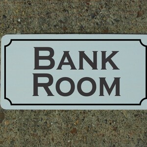 BANK ROOM Metal Sign for Bar Store Shop Restaurant Pool Hall Vintage Style Poker Card Table Slot Machine Decor