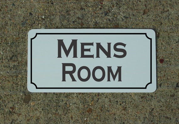 Men Restroom Sign-Steel/Black 1 Unit Men Restroom Sign-Steel/Black 1 Unit