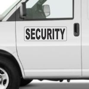 Black 6&quot;x18&quot; SECURITY Magnetic Vehicle Signs 4 car van SUV or truck