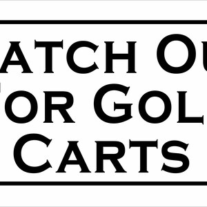 Uważaj na wózki golfowe Metalowy znak klubu golfowego
