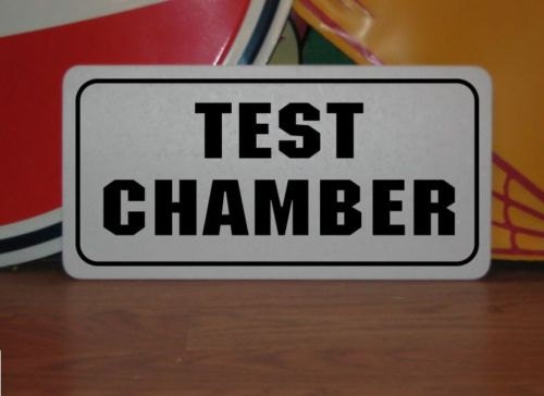 Test Panel Sign TEST CHAMBER Metal Sign - Etsy