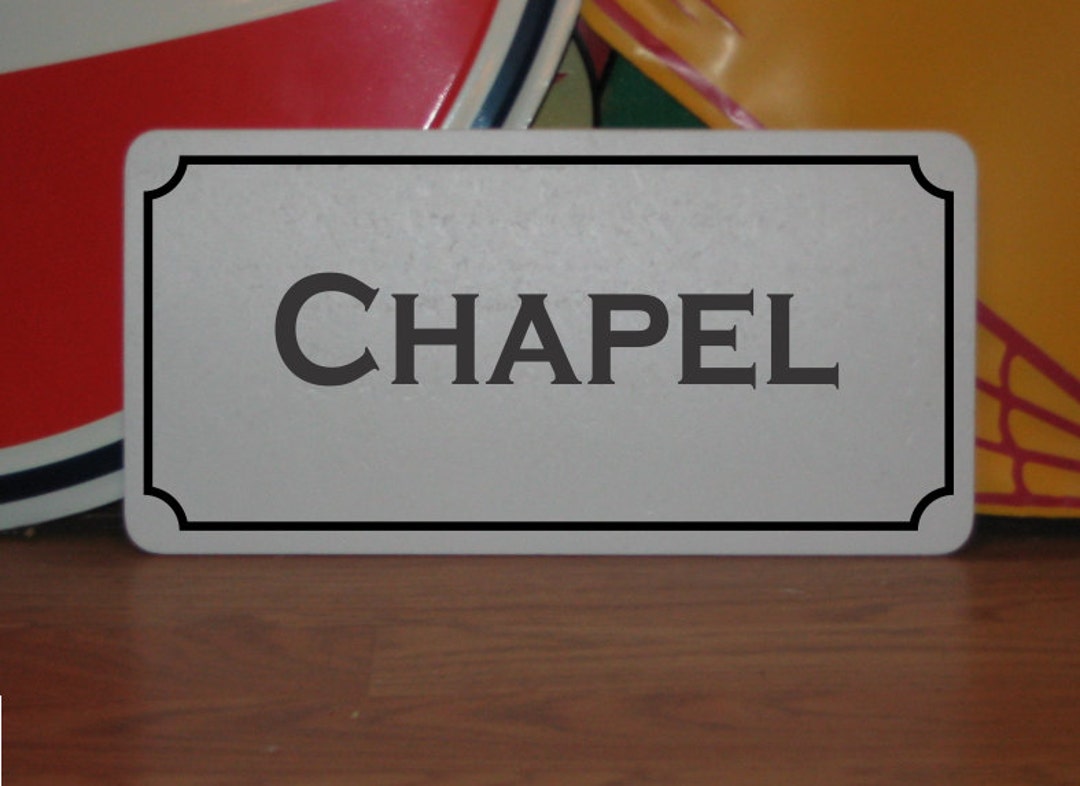 Chapel Sign Example CHAPEL Metal Sign - Etsy