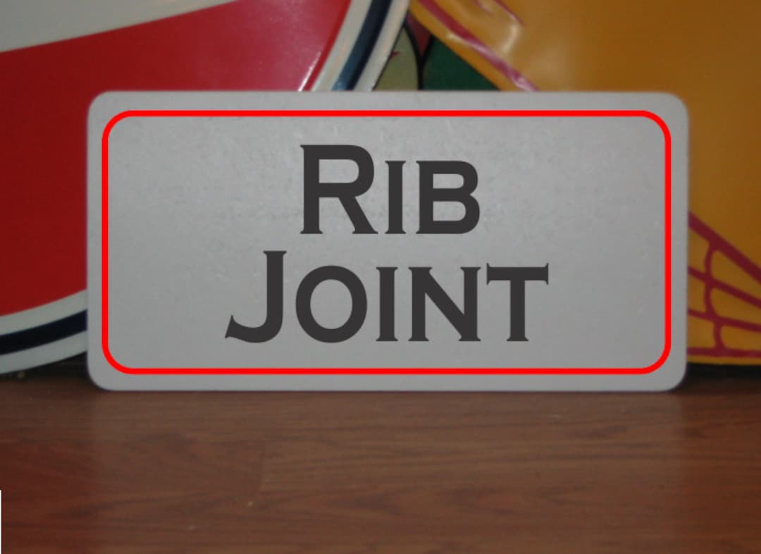 Barrel Ribs. Sign RIB JOINT Metal Sign for Bar Club Restaurant Bbq Food Truck Restaurant ...