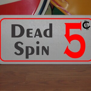 Dead Spin 5 cents Metal Sign for Airport Airplane Hangar aircraft