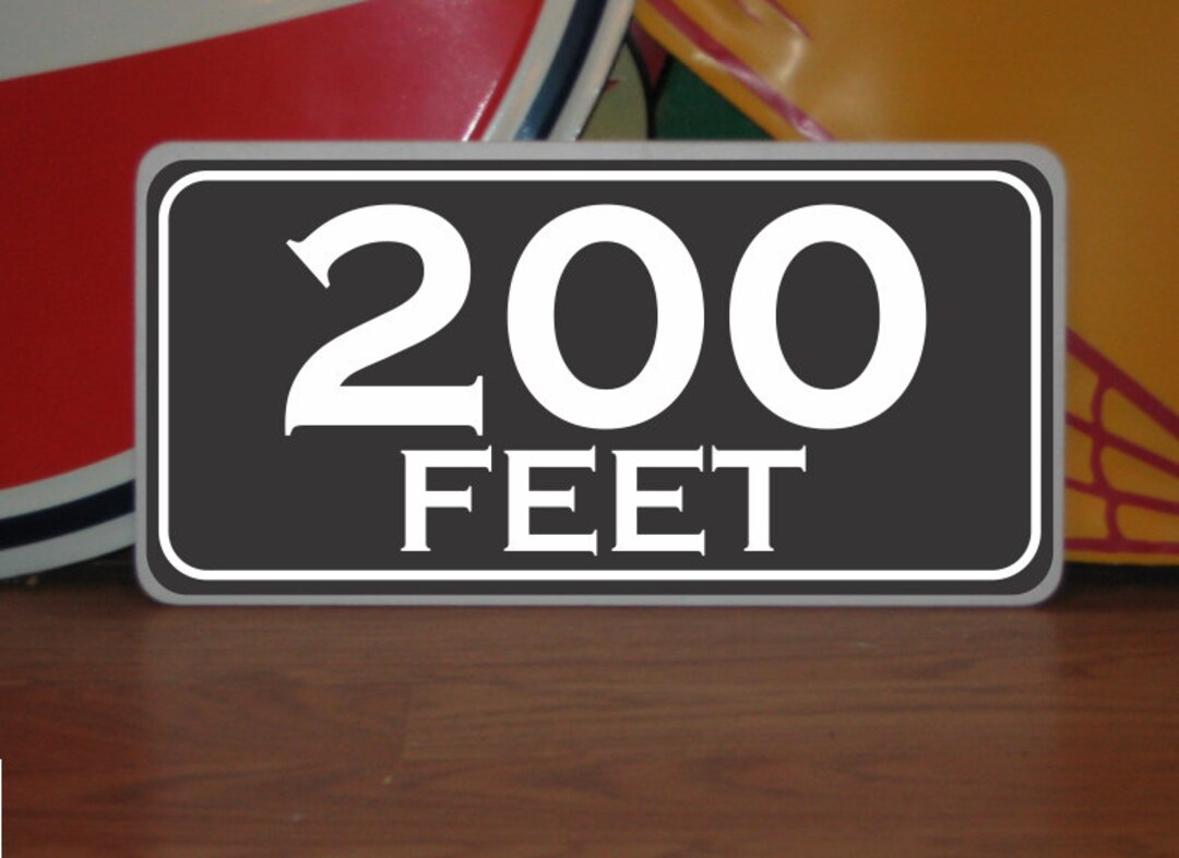 Vintage Look 200 FEET MARKER Metal Sign 4 Golf Club Yardage for Golf ...
