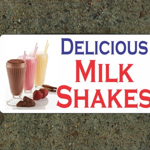 MILCH SHAKES Metallschild für Restaurant Kitchen Concession Anhänger Imbisswagen Milchshakes