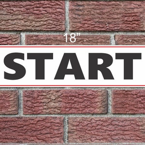 START Metal Sign 6x18