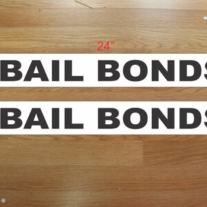 BAIL BONDS Magnetic signs to fit Car, Tow Truck, Van Suv Us Dot Approved Size
